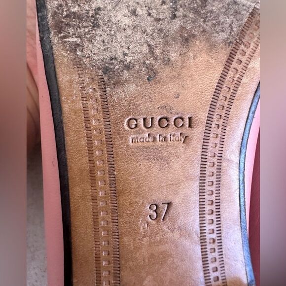 Gucci Brixton Horsebit Loafer Pink Leather Driving Flat Mule Jordaan EU 37 US 7 - Picture 7 of 13